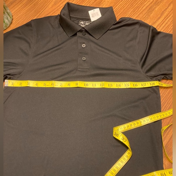 New Russell Athletic Dri-Power Essential Black Three Button Polo - Size Small - Picture 5 of 7